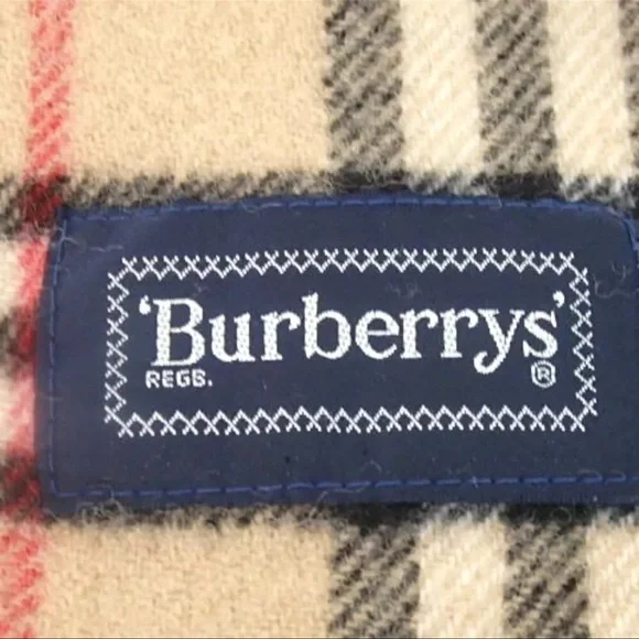 AUTH Burberry Wool Scarf And Bear Set Nova Check Plaid Tan Beige